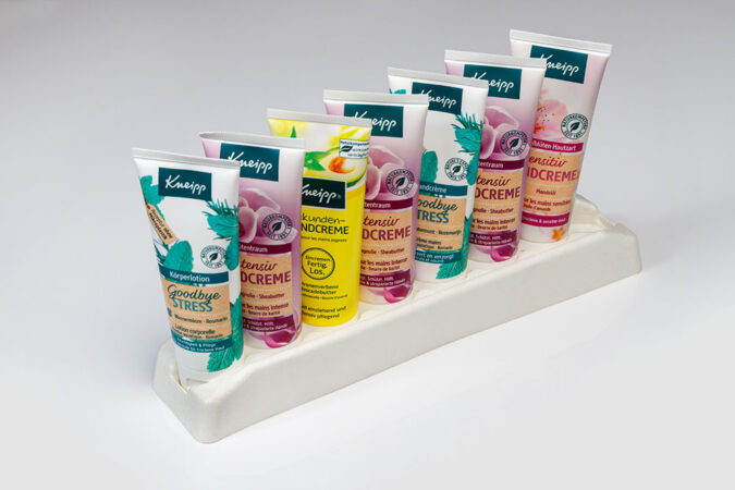 Biobased product display stand for Kneipp - Paperfoam